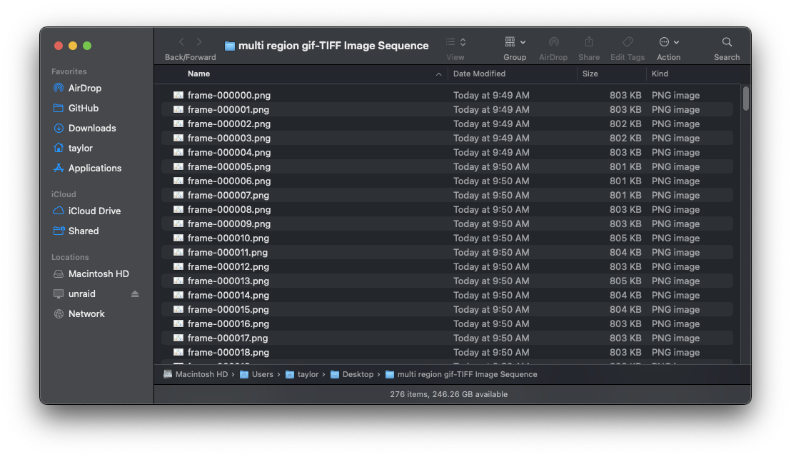 a screenshot of a finder folder with hundreds of png images