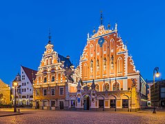 House of Blackheads at Dusk 3, Riga, Latvia - Diliff