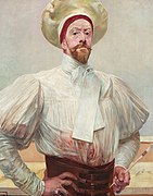 Self-portrait in White Dress - Jacek Malczewski
