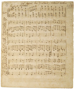 God Defend New Zealand manuscript, by John Joseph Woods (edited by SMasters)
