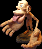 Sensorimotor homunculus represented as a 3-D figure.