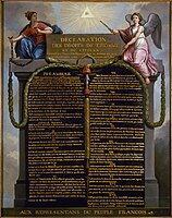 Declaration of the Rights of Man and of the Citizen (1789), Le Barbier's most famous work from the French Revolution. Featured in the general Bill of rights article.