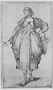 Gardener with basket, c. 1612, Etching by Jacques Bellange . He was an artist and printmaker from Lorraine, now in France.(c. 1575 - 1616).