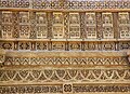 Beautiful stone carving on walls of Adalaj Vav Stepwell