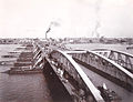 Old Pontoon Howrah Bridge built in 1874 and demolished in 1935 - image of 1901