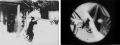 Image 5The first two shots of As Seen Through a Telescope (1900), with the telescope POV simulated by the circular mask (from History of film)