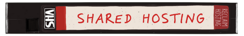 VCR with the words "Shared Hosting" as the title