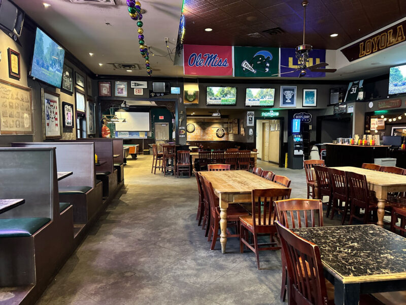 Bruno's Tavern is a colorful New Orleans bar with pool and darts near the Tulane campus
