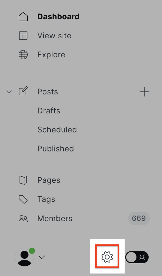 Ghost_Dashboard_Find-Settings.png